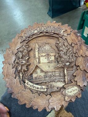 Hand-Carved wood Resin Plaque "Old Germany" - Grafenwöhr